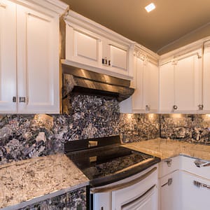 An image featuring a beautifully renovated kitchen and bathroom as the focal point